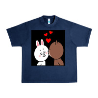 Navy brown bear cony bunny rabbit the kiss Urban Heavy Tee - tuanDangUi