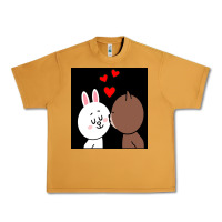 Peanut Butter brown bear cony bunny rabbit the kiss Urban Heavy Tee - tuanDangUi