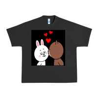 Pigment Black brown bear cony bunny rabbit the kiss Urban Heavy Tee - tuanDangUi