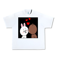 White brown bear cony bunny rabbit the kiss Urban Heavy Tee - tuanDangUi