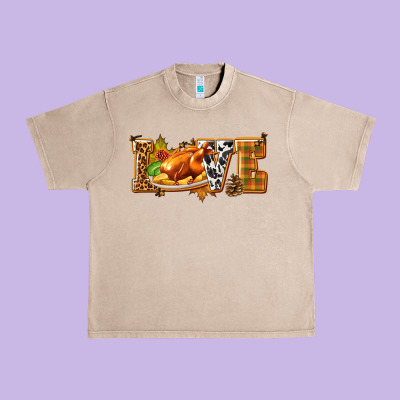Love With Turkey Urban Heavy Tee Designed By Texasbilliewilder