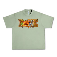 Oil Green Love with Turkey Urban Heavy Tee - texasbilliewilder
