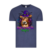 Vintage Denim Hocus Pocus Heifer with Cow and Halloween Vintage Tee - texasbilliewilder