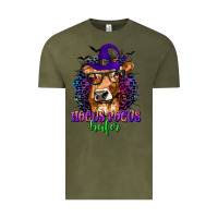 Vintage Olive Hocus Pocus Heifer with Cow and Halloween Vintage Tee - texasbilliewilder