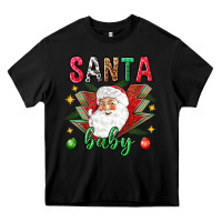 Black Santa baby Christmas Heavy Core Tee - NancyCooperArtShop