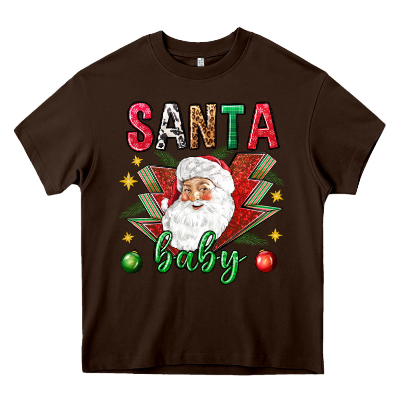 Santa Baby Christmas Heavy Core Tee by NancyCooperArtShop | Teevron