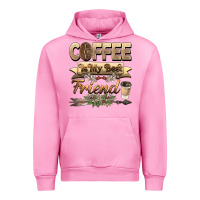 Fuchsia Pink coffee is my best friend Urban Hoodie - BarkalooDesign