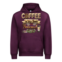 Mauve Wine coffee is my best friend Urban Hoodie - BarkalooDesign