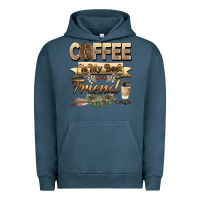 Pigment Midnight Navy coffee is my best friend Urban Hoodie - BarkalooDesign
