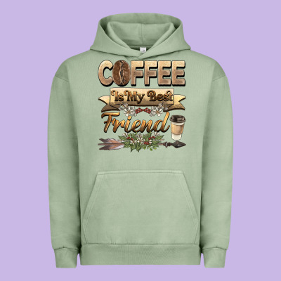 Coffee Is My Best Friend Urban Hoodie Designed By Barkaloodesign