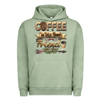 Pigment Oil Green coffee is my best friend Urban Hoodie - BarkalooDesign