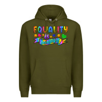 Army Green Equality Is Beautiful Premium Hoodie - BundleAndBundleShop