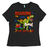 Black roaring into 2nd grade Ladies Tee - BundleAndBundleShop