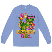 Colony Blue 3rd birthday girl t rex pink Long Sleeve Tee - CowGirlArtShop