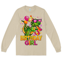 Mushroom 3rd birthday girl t rex pink Long Sleeve Tee - CowGirlArtShop