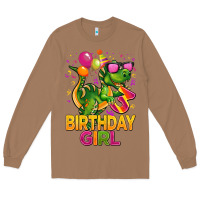 3rd Birthday Girl T Rex Pink Long Sleeve Tee | Teevron