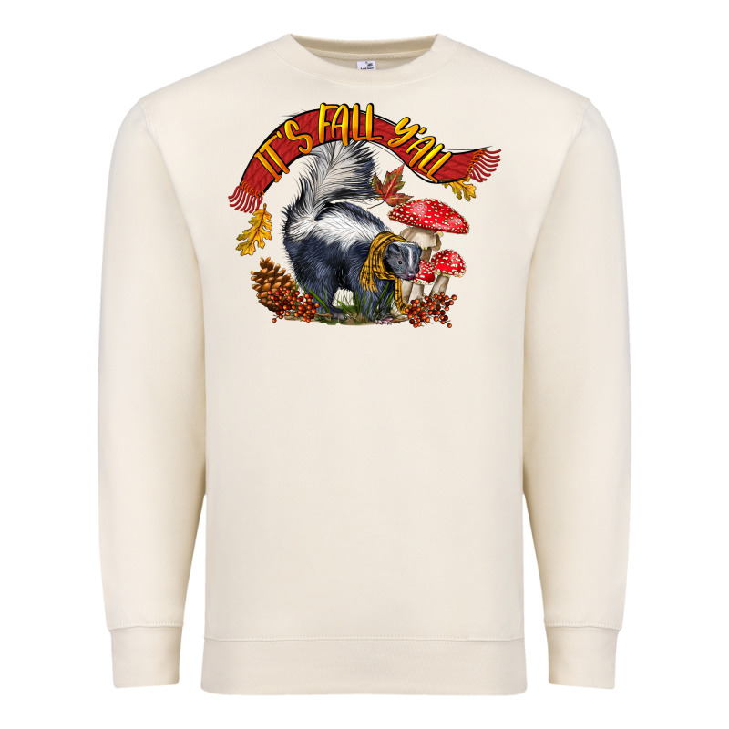 It's Fall Y'all Skunk Premium Sweatshirt by LillyAllenDesigns | Teevron