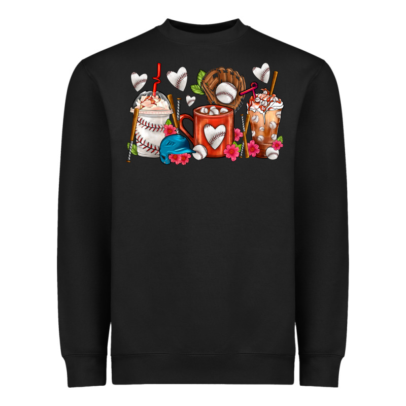 Baseball Coffee Cups Heavyweight Sweatshirt by FaDigitalArtStudio | Teevron