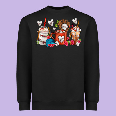 Baseball Coffee Cups Heavyweight Sweatshirt Designed By Fadigitalartstudio