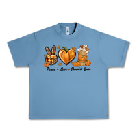 Pebble Blue Peace Love Pumpkin Spice Urban Heavy Tee - texasbilliewilder