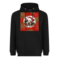 Black christmas cow Heavyweight Hoodie - LillyAllenDesigns