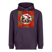 Plum christmas cow Heavyweight Hoodie - LillyAllenDesigns