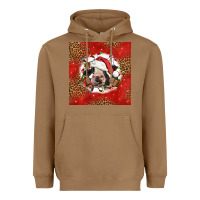 Toasted Coconut christmas cow Heavyweight Hoodie - LillyAllenDesigns