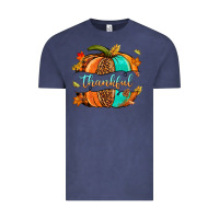 Vintage Denim pumpkin thankful Vintage Tee - NancyCooperArtShop