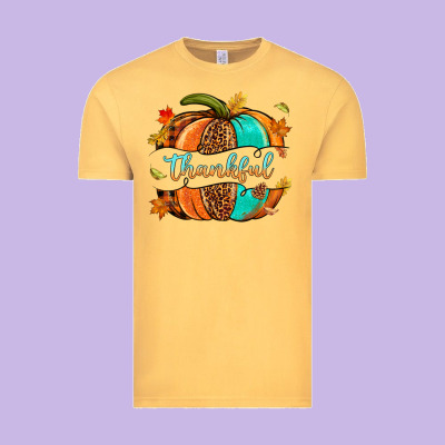Pumpkin Thankful Vintage Tee Designed By Nancycooperartshop