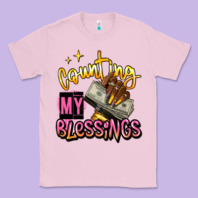 Counting My Blessings Afro Hands Classic Tee Designed By Ranaportraitstore