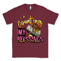 Burgundy counting my blessings afro hands Classic Tee - RanaPortraitStore