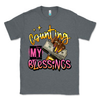 Charcoal Heather counting my blessings afro hands Classic Tee - RanaPortraitStore