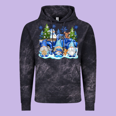 Snow Gnome Truck Vintage Hoodie Designed By Texasbilliewilder