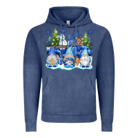 Vintage Denim snow gnome truck Vintage Hoodie - texasbilliewilder