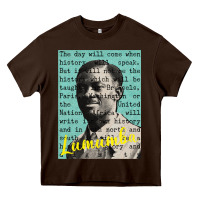 Chocolate Brown patrice lumumba Heavy Core Tee - tuanDangUi