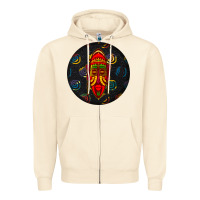 Sandshell african masks round earrings 2 Zipper Hoodie - BundleAndBundleShop