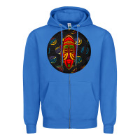 True Royal african masks round earrings 2 Zipper Hoodie - BundleAndBundleShop