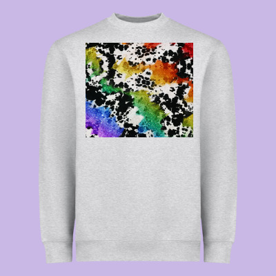 Rainbow Pride Cowhide Tumbler Heavyweight Sweatshirt Designed By Fadigitalartstudio
