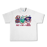 Lunar Rock Peace love dia de los muertos Urban Heavy Tee - NancyCooperArtShop