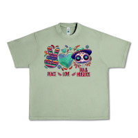Oil Green Peace love dia de los muertos Urban Heavy Tee - NancyCooperArtShop