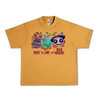 Peanut Butter Peace love dia de los muertos Urban Heavy Tee - NancyCooperArtShop