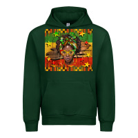 Forest Green juneteenth black women  tumbler Urban Hoodie - BarkalooDesign