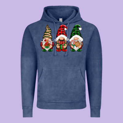 Christmas Gnomes Vintage Hoodie Designed By Nancycooperartshop