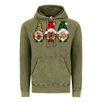 Vintage Olive Christmas gnomes Vintage Hoodie - NancyCooperArtShop