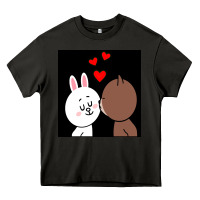 Asphalt brown bear cony bunny rabbit the kiss Heavy Core Tee - tuanDangUi
