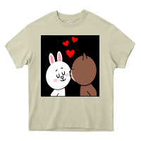 Brown Bear Cony Bunny Rabbit The Kiss Heavy Core Tee | Teevron