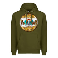 Army Green american football round earrings Premium Hoodie - BundleAndBundleShop