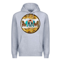 Heather Grey american football round earrings Premium Hoodie - BundleAndBundleShop