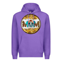 Purple american football round earrings Premium Hoodie - BundleAndBundleShop
