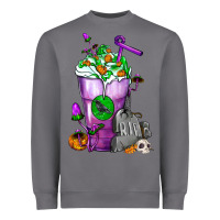 Storm Halloween Cold Drink Frappe With Tombstone Heavyweight Sweatshirt - FaDigitalArtStudio